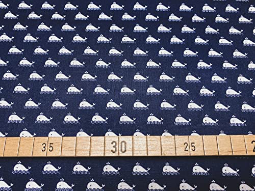 Stoff Wal - dunkelblau - 12,00 EUR/m - 100% Baumwolle - Patchwork