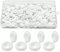 100 Pcs Plastic Hinged Cover Caps, 0.34 Inch Snap-On Replacement Decorative Covers for M4 Screws, White