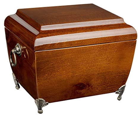 Einzigartige Urnen für Asche mit Regal, Urne menschliche Asche, menschliche Urnen, Holz-Urnen, Gedenkurne (Einfarbig/Keine Plakette)