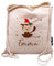 Manilu verschenkich | Weihnachten Affe | Turnbeutel aus Bio-Baumwolle | personalisiert | Rucksack | Sportbeutel | Wäschebeutel | Kinder | Geschenk