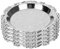 jojofuny 10cm Obsttablett 6 Stück Metall Serviertablett Vintage Runde Servierplatte Teller Snacks Süßigkeiten Nuss Gerichte Mini Vorspeisen Tablett Für Partybedarf Hause (Silber)
