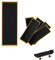 OHYER 6 Stück Schwarz Skateboard Grip Tape Fingerboard Grip Tape Fingerskate Griptape Uncut Quadrat Shape Foam Antirutschbelag Schleifpapier für Fingerboard oder Fingerskate DIY Projekte (110 x 38mm)