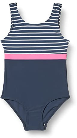 Playshoes UV-Schutz Badeanzug Mädchen Schwimmanzug Badebekleidung, Ringel, 146/152