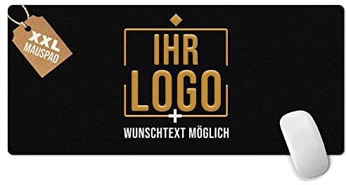 PR Print Royal XXL Mousepad mit Logo und Text selbst gestalten - Personalisierte Geschenke für Chef und Kollegen, Schreibtischunterlagen selbst gestalten, Büro Zubehör | Großes Mauspad 900 x 400 mm