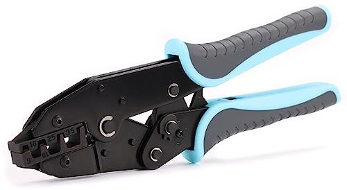YMYP Crimping Tool for Sleeves Ferrule Terminals & Pin Cord Ends - Ratcheting Wire Crimper - AWG 10-2 (6-35mm²) - Electrical Crimping Tool
