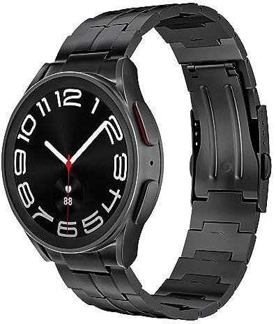 LULULOOK Cinturino per Samsung Galaxy Watch, in Titanio Grado 2, Leggero e Anti-Rash, Maggiore Lucentezza Metallica, Cinturino Galaxy Watch 6, 7/6 Classic/5 Pro/5/4/FE (47mm 45mm 44mm 43mm 40mm)