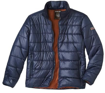 ATLAS FOR MEN Piumino con cerniera, impermeabile, caldo e leggero, disponibile in taglie forti, dalla M alla 5XL, blu, XXXXXL