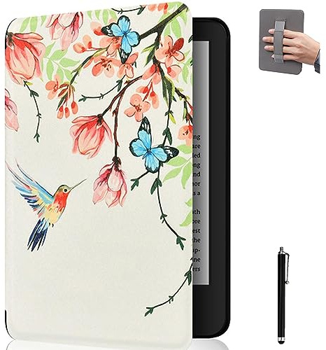 Sakenitly Hülle für Kindle Paperwhite 10. Generation (Version 2018, Modell: PQ94WIF), Leichte Hülle für 6 Zoll E-Book-Reader mit Handschlaufe für unterwegs und Alltagslesen