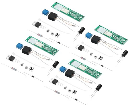 PATIKIL Alto Voltaje Impulso Convertidor Juego, 4 Juegos DC 3-5V Aumento Alimentación Fuente Módulo Arco Voltaje Generador Transformador para Científico Experimento, Negro