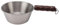 Stainless Steel Camping Skillet Portable Large Capacity Wood Handle Hiking Picnic (Silver)