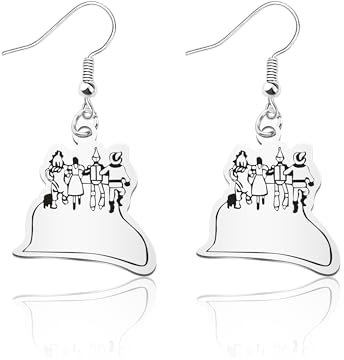Wizard Of O Themen-Schmuck, Geschenke Doro Tinman Ohrringe, Geschenke, Zauberer von O Liebhabern, Geschenk, Oz Bookish Gifts Oz Movie Gifts, Kunststoff