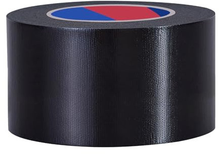 Duccinp Panzertape extra stark, 50 m x 75 mm, Wasserdichtes Reparaturband für Reparaturen, Heimwerker, Handwerk, Innen- und Außenbereich, Duct Tape (Schwarz)