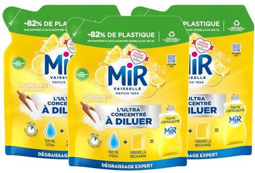 MIR L'Ultra Concentré à Diluer Bicarbonate & Citron - Lot de 3 x 150ml