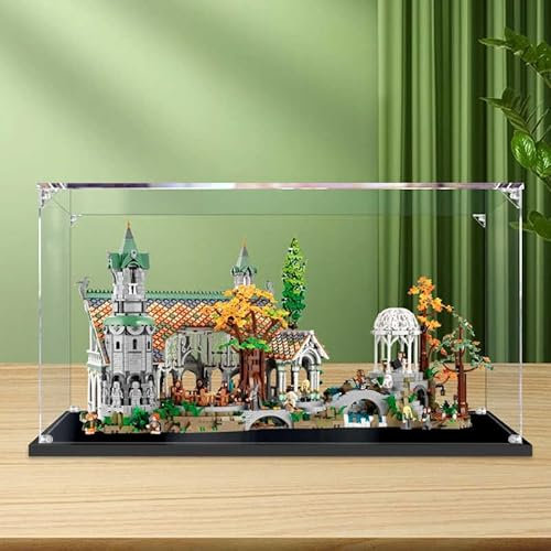 BoHeart Acryl-Vitrine für Lego Der Herr der Ringe 10316 Rivendell Castle, individuell, transparente, staubdichte Displaybox kann gesammelt werden, Größe: 80 x 55 x 45 cm (Modell nicht im Lieferumfang