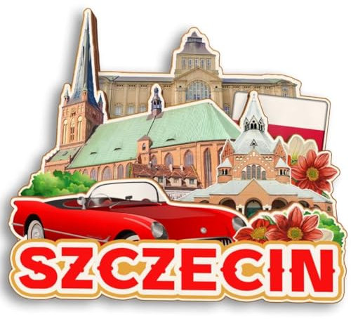 Stettin Polen Holz 3D Kühlschrankmagnet Stadt Reise Souvenir Niedliche Kühlschrankaufkleber Home Küche Dekoration