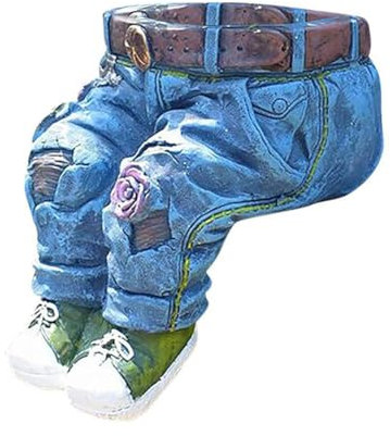 Garten-Jeans, Gartendekoration, Ornamente, Blumentöpfe, Sukkulenten, Kunstharz, Handwerk, V1G2, Blumenpflanzen, Ornamente für den Garten