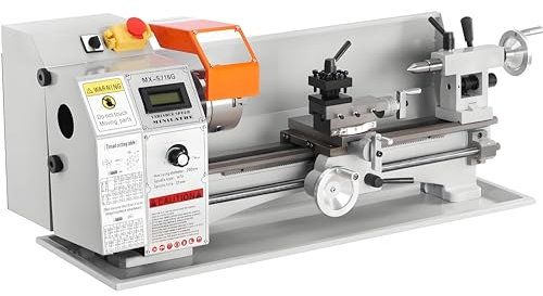 Furvveerr Metalldrehmaschine 178x406mm Halbautomatisch Drehbank Metall 50-2500U/min Tischdrehbank Tischdrehmaschine 800W Gewinde MT5 Spindelkonus Metalldrehmaschine Präzisionsdrehmaschine