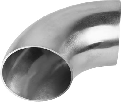 LALAGO Edelstahlrohr 90 Grad 51mm, Edelstahl Bogen, Rohr Auspuff Bogen | Edelstahl Rohrbogen, Stahl SS304 Auspuff Dornbiege Elbow, Bending Pipe, 90° Winkelbiegerohrs (90°, 2 inch)