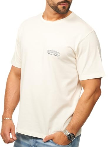 JACK & JONES JJ24743 T-Shirt Tee O-Neck Shirt Antique White L