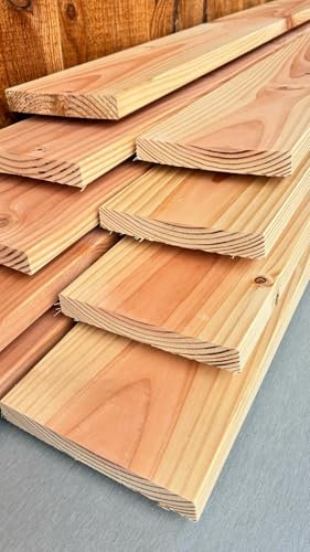 Douglasie Brett 4-fach gehobelt 14,5 x 2 cm x 180 cm Länge - Terrassendiele Bohle Fassadenholz Glattkantbrett (1 Stück)