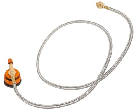 Mikikit 1 juego Adaptador de Gas con Manguera para Camping Convertidor de de Gas Portátil con Segura y Flexible para Cocinar Actividades