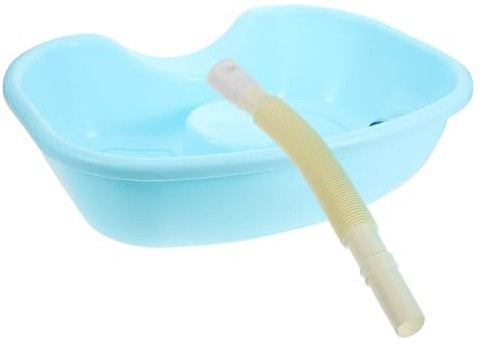 SOIMISS Leichtes Haarwaschbecken aus Abs mit Schlauch für Bettlägerige Personen und Kinder Tragbares Shampoo Becken für Einsatz Am Bett zu Hause