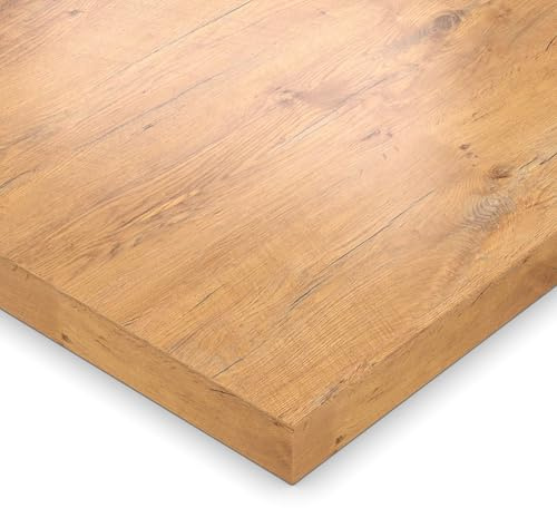 AUPROTEC Schreibtischplatte 28 mm 120x60 cm | wasserabweisend & Kratzfest | ideal für höhenverstellbare Tischgestelle in Homeoffice & Büro | Pale Lancelot Oak | 2 mm ABS-Kante