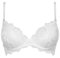 LORMAR Reggiseno Push Up Desiderio in Pizzo Senza Ferretto con Coppe Graduate a Scollatura Profonda - Coppa B Disponibile nei Colori Bianco, Nero e Noisette