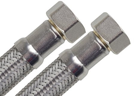 SFX® Panzerschlauch 30cm Flexschlauch - 3/8 Zoll ÜM Verbindungsschlauch Verlängerungsschlauch Trinkwasserschlauch Anschlussschlauch 300mm