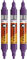 Molotow One4All Acrylic Twin Marker (Strichstärke 1,5 mm und 4 mm, hochdeckend und permanent) 3 Stück Farbe 042 johannisbeere