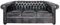 Casa Padrino Luxus Chesterfield Büffelleder Sofa Vintage Schwarz 222 x 92 x H. 73 cm - Luxus Möbel