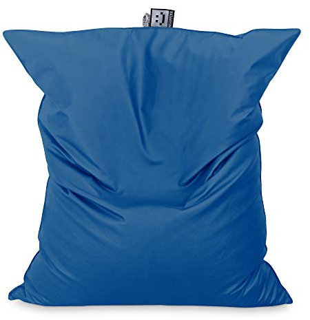 HAPPERS Sitzsack XXL Kunstleder Indoor Blau mit Füllung für den Innenbereich. Riesiges Kissen, vielseitig, kann als Ersatz für das Sofa oder auch das Bett verwendet, Big Puff