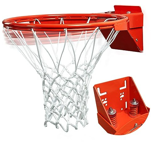 katop Basketball Rim Replacement，Heavy Duty Breakaway Spring Basketball Rim Goal 18in Outdoor and Indoor