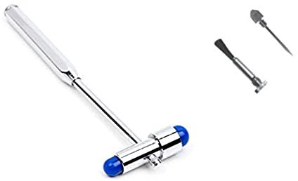 Comdent Babinsky Buck Marteau réflexe neurologique 7 Examen diagnostique avec broche et brosse, Acier inoxydable, bleu