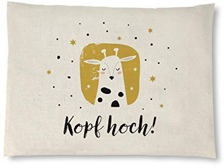Reelax.me Kirschkernkissen, Körnerkissen für die Mikrowelle Kopf hoch - Giraffe - Geschenk für Männer & Frauen – in Handarbeit hergestellt – Geschenkidee als Kühlkissen oder Wärmekissen