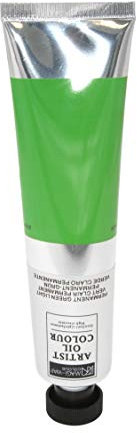 Artist Ölfarbe, 200ml Großtuben in 30 Farben, feine Künstlerqualität (19-permanentgrün)
