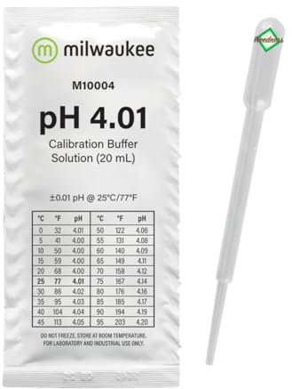 Weedness pH-Pufferlösung 4,01 20 ml - pH-Messgerät Wert Kalibrierlösung Lösung Puffer Set Flüssigkeit Grow Anbau