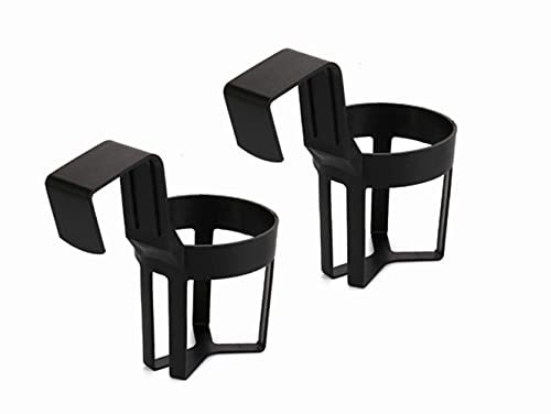 Voarge 2 pieces Black Auto Car Vehicle Cup Stand, Plastic Car Water Cup holder Black Car Drink Stand Truck Seat Cup Holder for Bottle, Thermos Cups, Beverage Cans