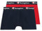 Champion Herren Core x2 Retroshorts, Marineblau & Rot, XS (2er Pack)