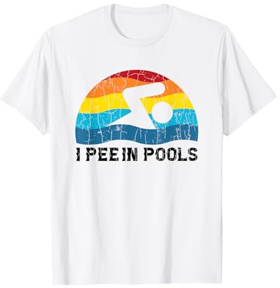 Lustiger Schwimmtrainer-Aufdruck I Pee In Pools T-Shirt