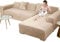 Elastische sofabezug ecksofa couchbezug l form für Hunde Haustiere,dickere sofa überzug 3 sitzer für Wohnzimmer,Sofabezug L Form beige Chaiselongue-Möbelschutz, Loveseat-Bezüge (2 Stück, schwarz