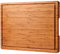 61 x 45,7 cm Bambus-Schneidebretter, Herdplatten-Schneidebrett für Wohnmobil, XXL-Charcuterie-Käseplatte, Serviertablett mit Griffen und Saftrillen, solide Struktur, schlank, langlebig, wendbar