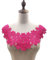 Bestickte Blumen Blüte Spitze Kragen Applikation,Stickerei Spitzenbesatz Häkelspitze Patch Spitzemotiv Applique Patches Einsatzkragen für Nähen Handwerk Kostüm Hochzeitskleid Brautkleid Deko,Rose