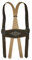Hosenträger Lederhosenträger Träger für Lederhose Stegträger Trachten-Hosenträger Stickerei Trachtenträger Leder H-Form bestickt abknöpfbar braces suspenders, Größe:XL, Farbe:dunkelbraun