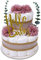 MilaBoo® Windeltorte Vintage Eukalyptus Lila I hochwertiges Neugeborenen Geschenk mit Windeln (lila)