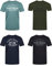 TOM TAILOR Tshirt Herren Baumwolle Regular Fit 4er Pack Set Rundhals Kurzarm Sommer Tee Shirt Logoprint 100% Baumwolle, Größe:XL, Farbe:Woodland Green (10373)