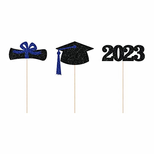 Wzxhew # 2023 Artículos de decoración de fiesta de graduación, jarrón enchufable temporada de accesorios de decoración de graduación (azul, talla única)