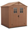 Keter Casetta da Giardino Darwin 6x6, Finitura Effetto Legno, Colore Marrone, 3,3 m², 190x183x221H cm