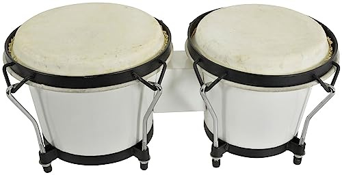 Chord | Set of 2 bongos 6.5 and 7.5 Complete with Carry bag | White Finish