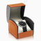 WisePoint Single Uhrengehäuse, PU Lederuhr Reisekoffer mit abnehmbarem Kissen, Schmuck Aufbewahrungskoffer Organizer Portable Square Watch Box Armband Halter für Uhren (braun)